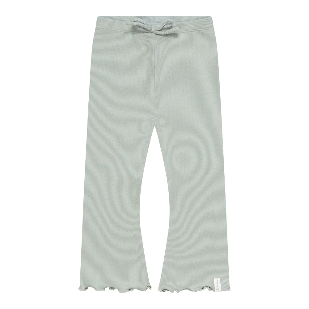 Schlag-Leggings "Soft Green" mit Schleife aus Bio-Baumwolle – Bild 1