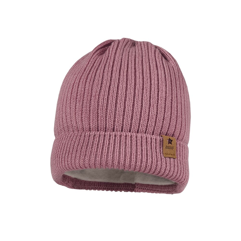 Umschlagmütze, Rippe (hellmauve) – Bild 1