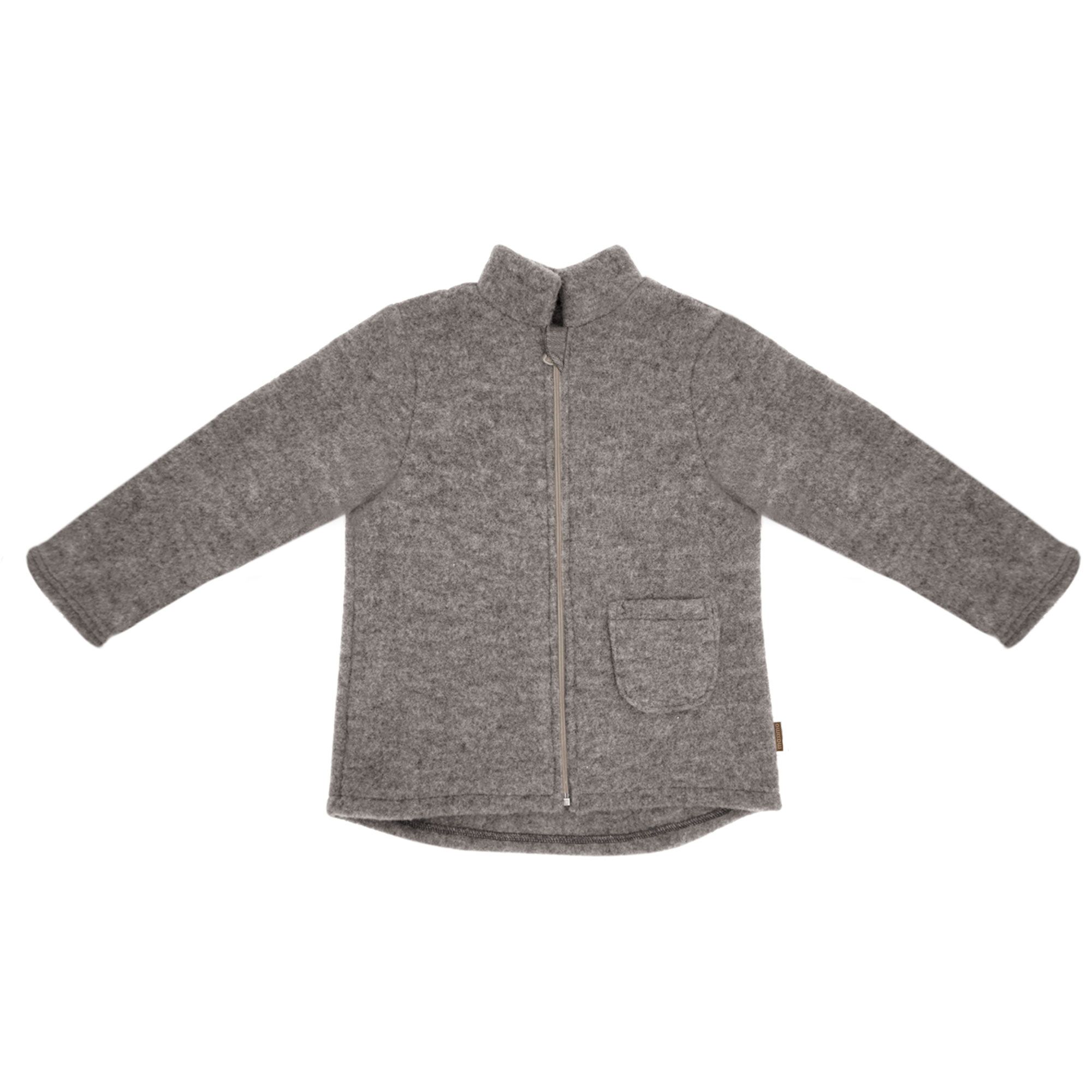 Jacke, Wollfleece (braunmeliert) – Bild 1