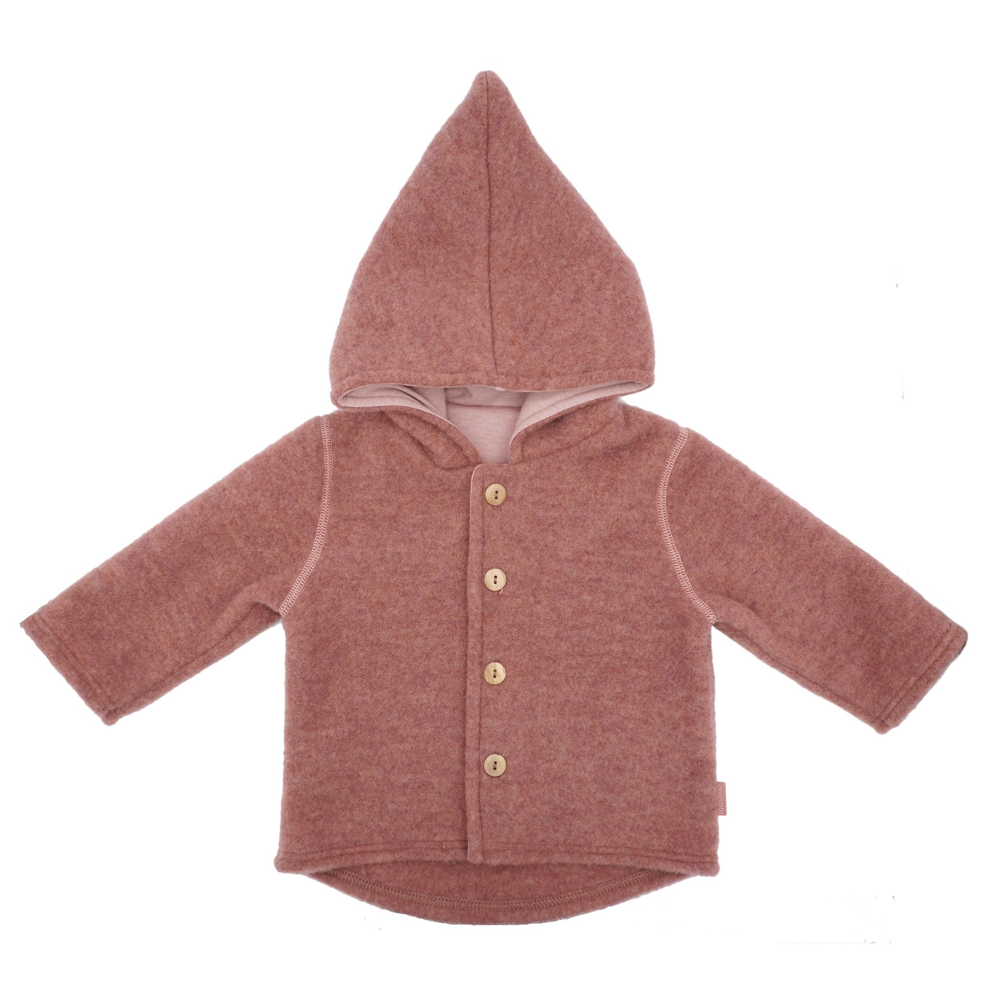 Jacke, Wollfleece (heiderosemeliert) – Bild 1