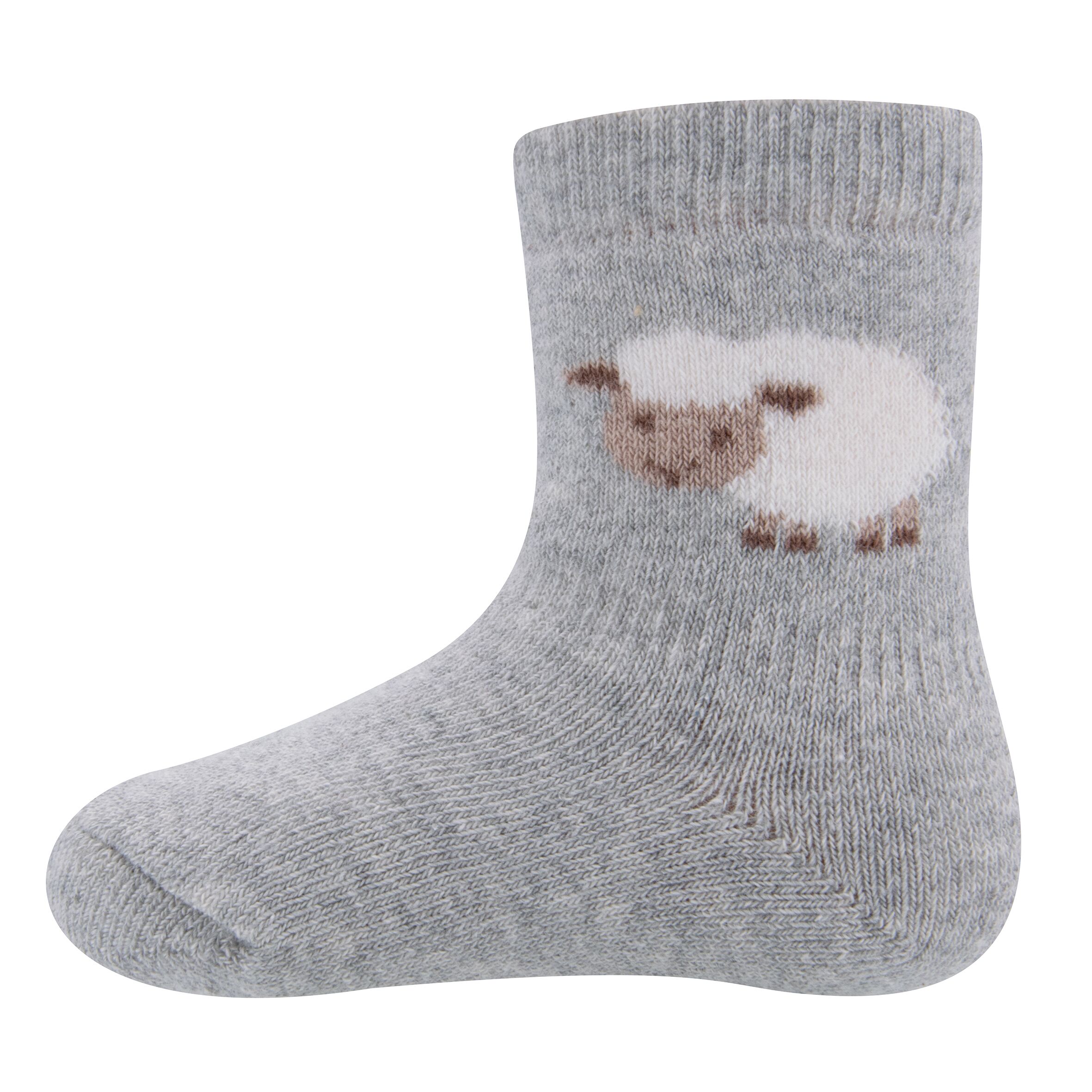 205142_3900 Socken GOTS Schäfchen (sweater grau mel) – Bild 1
