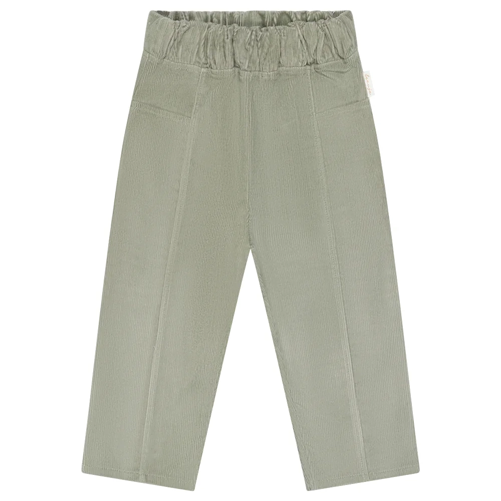 Unisex Cordhose "green" mit Ziernähten – Bild 1