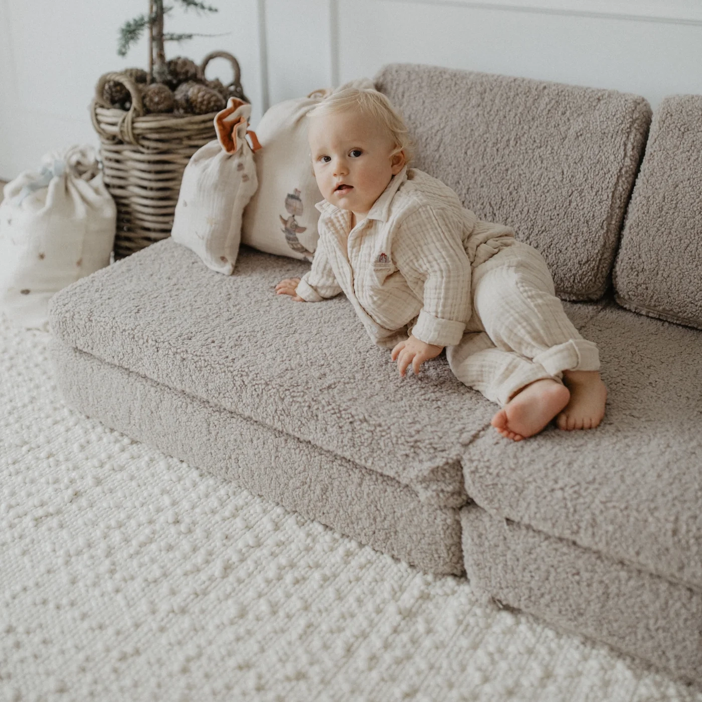 Pyjama Set Dackel "Cappuccino" aus Musselin – Bild 1