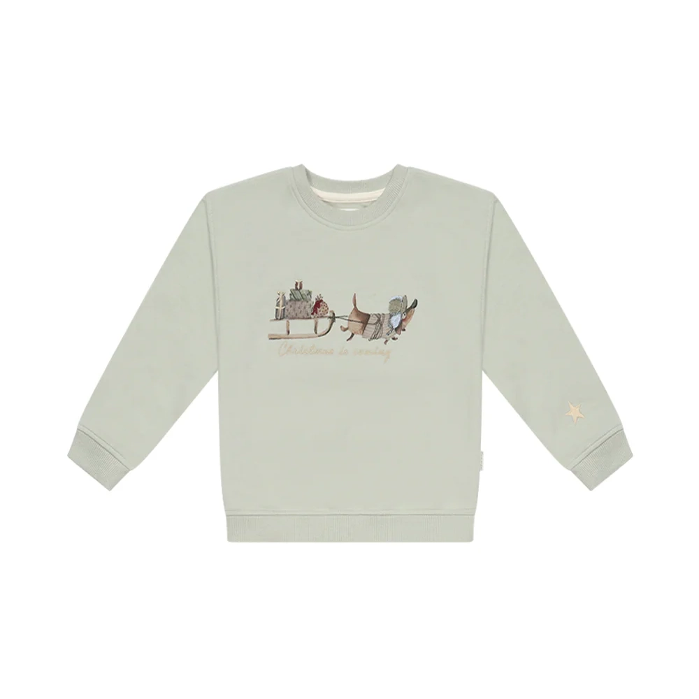 Unisex Oversized Sweatshirt Dackel "Christmas is coming" – Bild 1