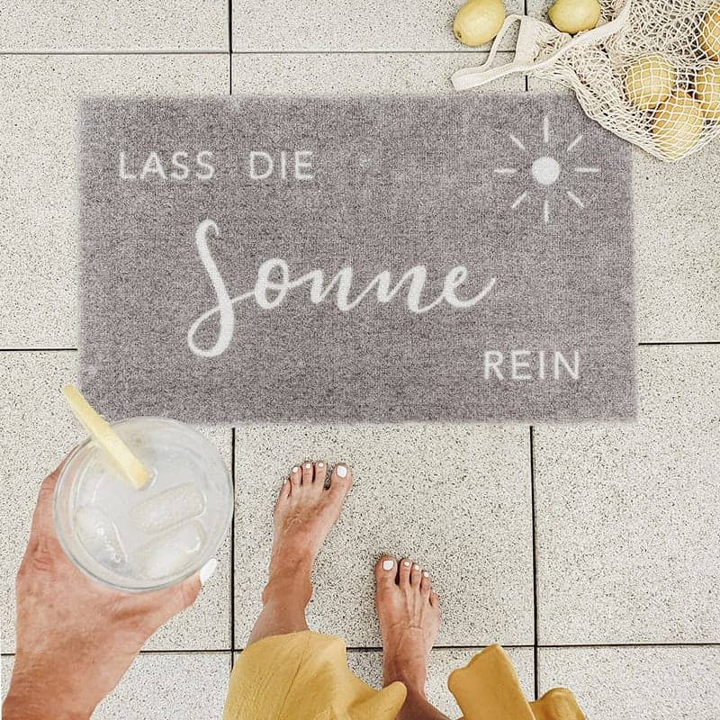 Teppich_Sonne1 Fußmatte "Lass die Sonne rein" (waschbar) – Bild 1