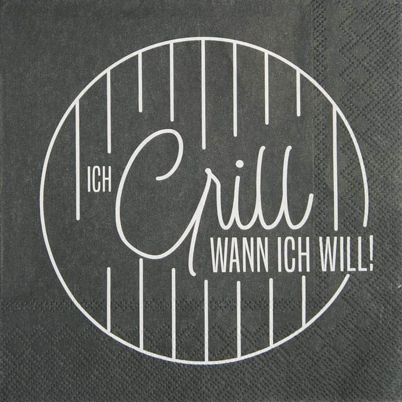 ServietteIchgillwannichwill Servietten "Ich grill wann ich will" – Bild 1
