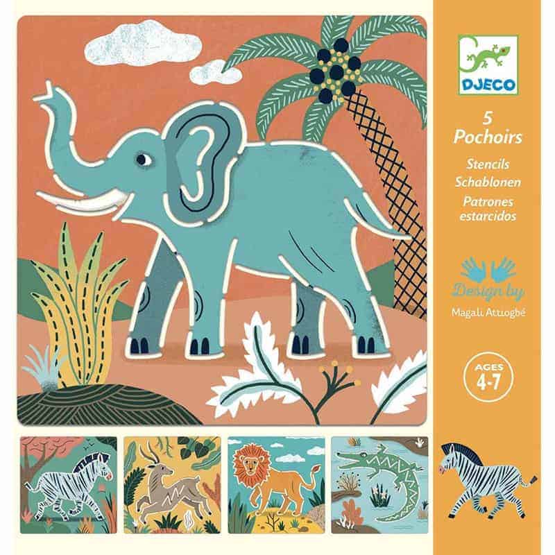 SchabloneWildeTiere1 Schablonen "Wilde Tiere" – Bild 1