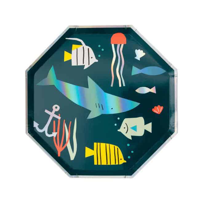 UndertheseaSidePlates Pappteller "Unter dem Meer" (klein) von Meri Meri – Bild 1