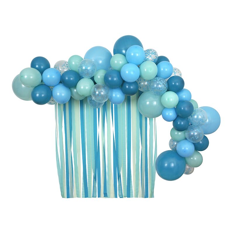 BallonsVerschiedeneGrößenSetBlau Ballons und Luftschlangen-Kit von Meri Meri – Bild 1
