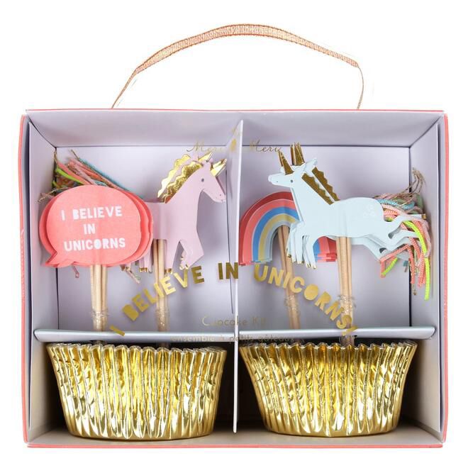 IBeliveInUnicornsCupcakeTopper "I Believe In Unicorns" Cupcake-Topper von Meri Meri – Bild 1