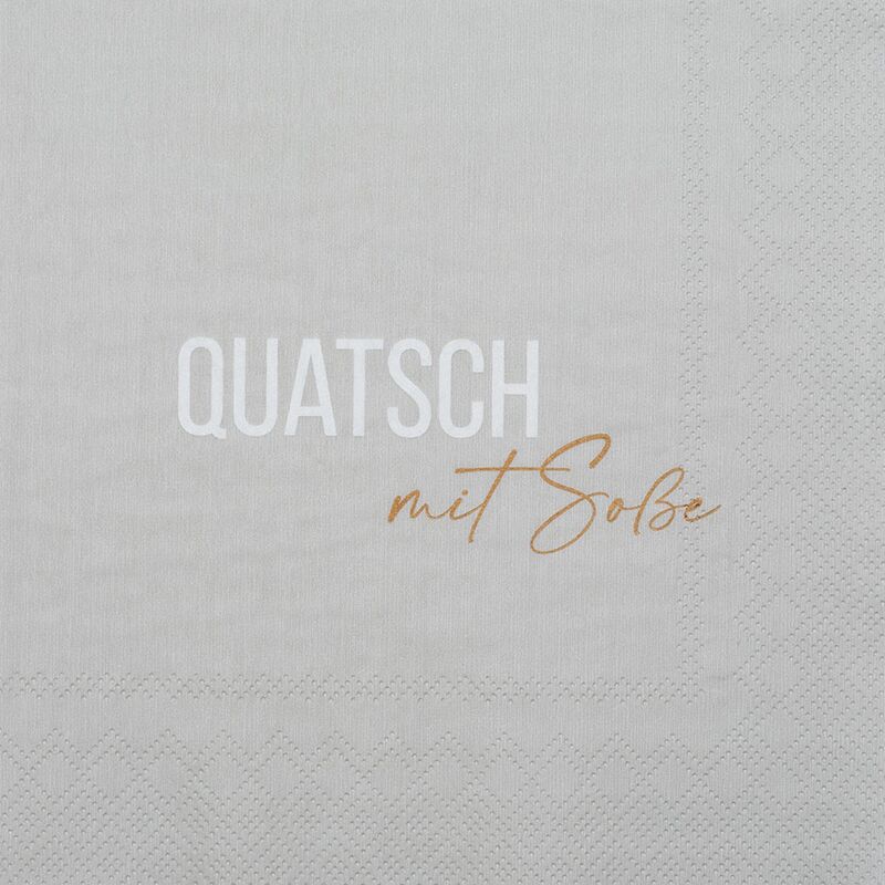 15756_serviette_quatsch Servietten "Quatsch mit Soße" – Bild 1