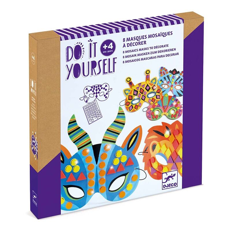 DJ07900-DIY-Mosaik-Masken-Dschungeltiere-1 Mosaik-Masken "Dschungeltiere" – Bild 1