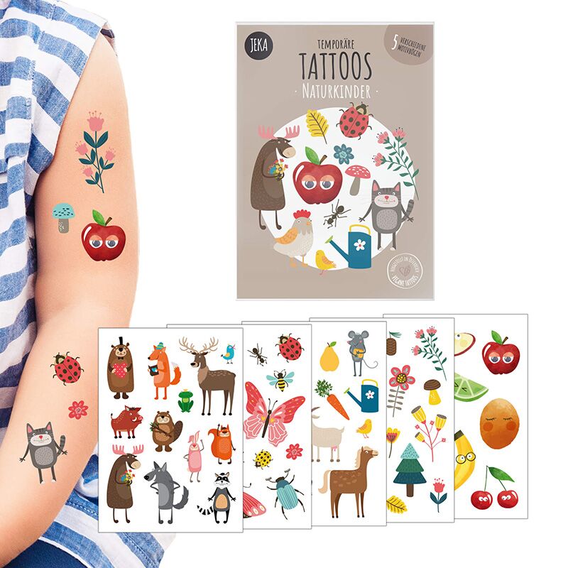 JEKA-Malmichbunt-Kindertattoo-Naturkinder-1 Kindertattoo "Naturkinder" – Bild 1