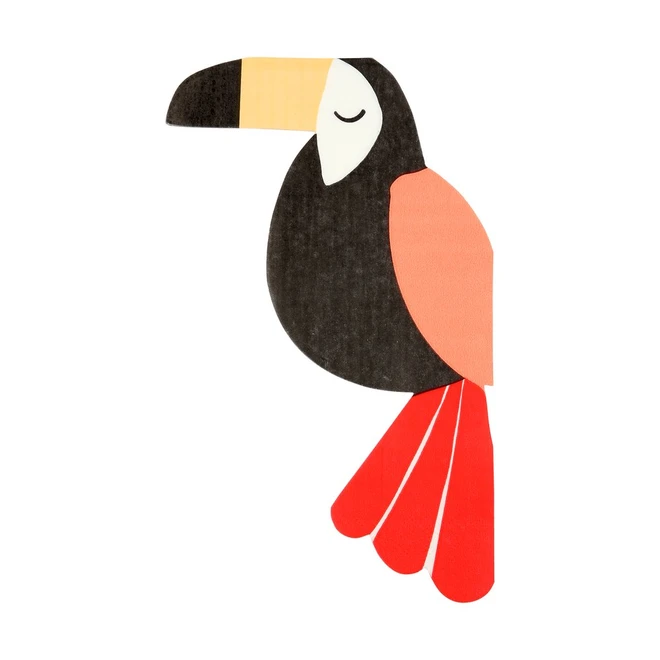 gowildtoucan "Go Wild" Tukan-Servietten von Meri Meri – Bild 1