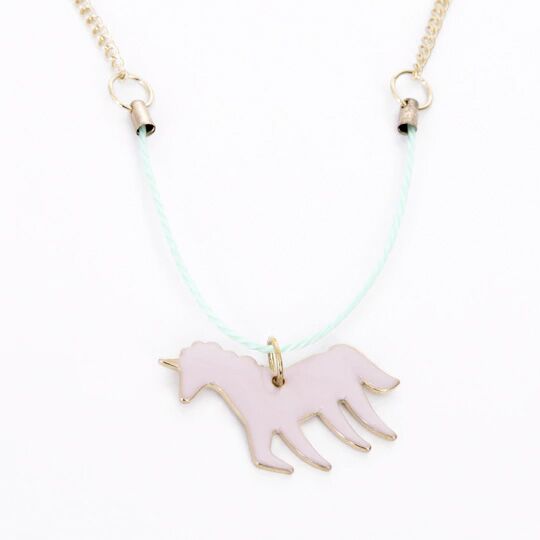 enamel_unicorn_necklace Einhorn-Halskette aus Emaille von Meri Meri – Bild 1