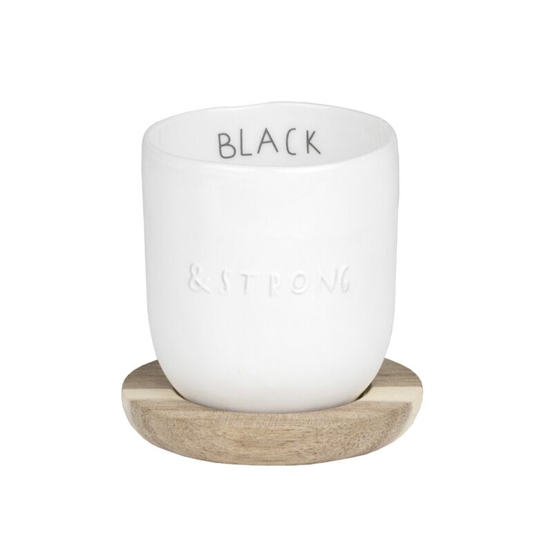 breakfast_becher_black Kleiner Becher "Black & strong" – Bild 1