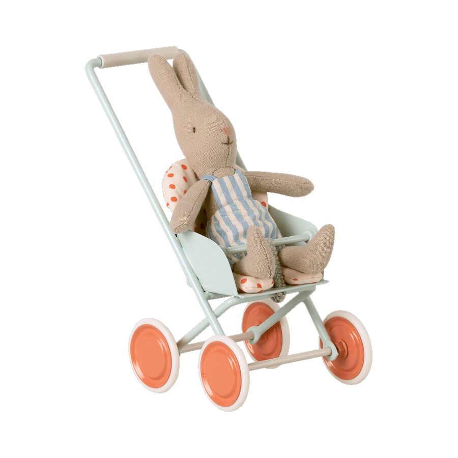 kinderwagen_himmelblau3 Mikro-Kinderwagen von Maileg (himmelblau) – Bild 1