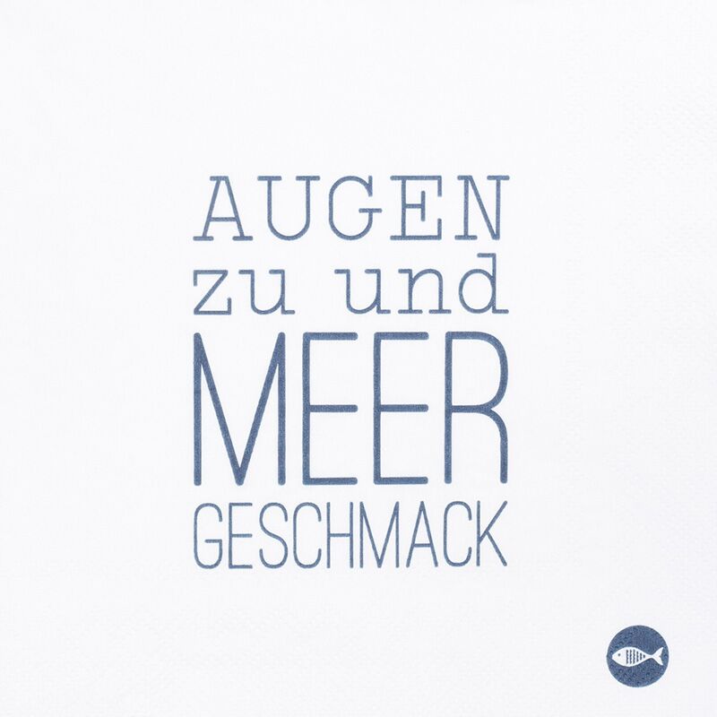 serviette_augenzuundmeer Servietten "Augen zu und Meer Geschmack" – Bild 1