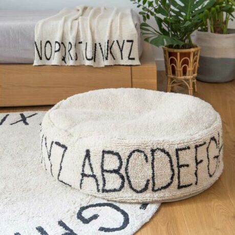 abc_pouf5 Sitzkissen "ABC" (Natürlich-schwarz) – Bild 1