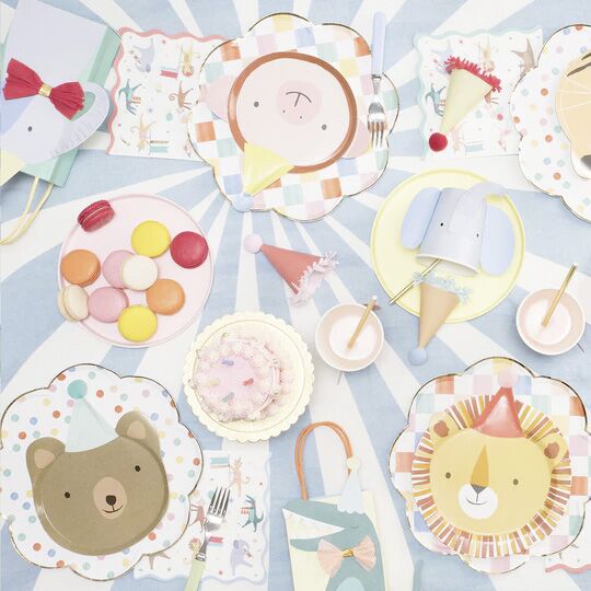 animal_parade_die_cut_plates2 Gestanzte Figuren-Pappteller "Tier-Parade" von Meri Meri – Bild 1