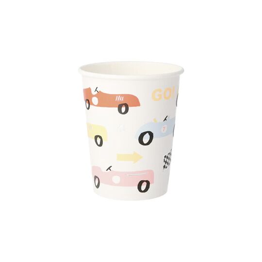 racecar_partycups1 Rennauto Pappbecher von Meri Meri – Bild 1