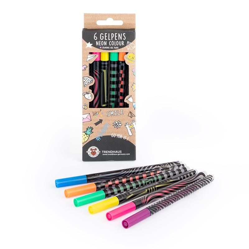 gelpens_neon_coloeur Gelpens in neonfarben (6er-Set) – Bild 1