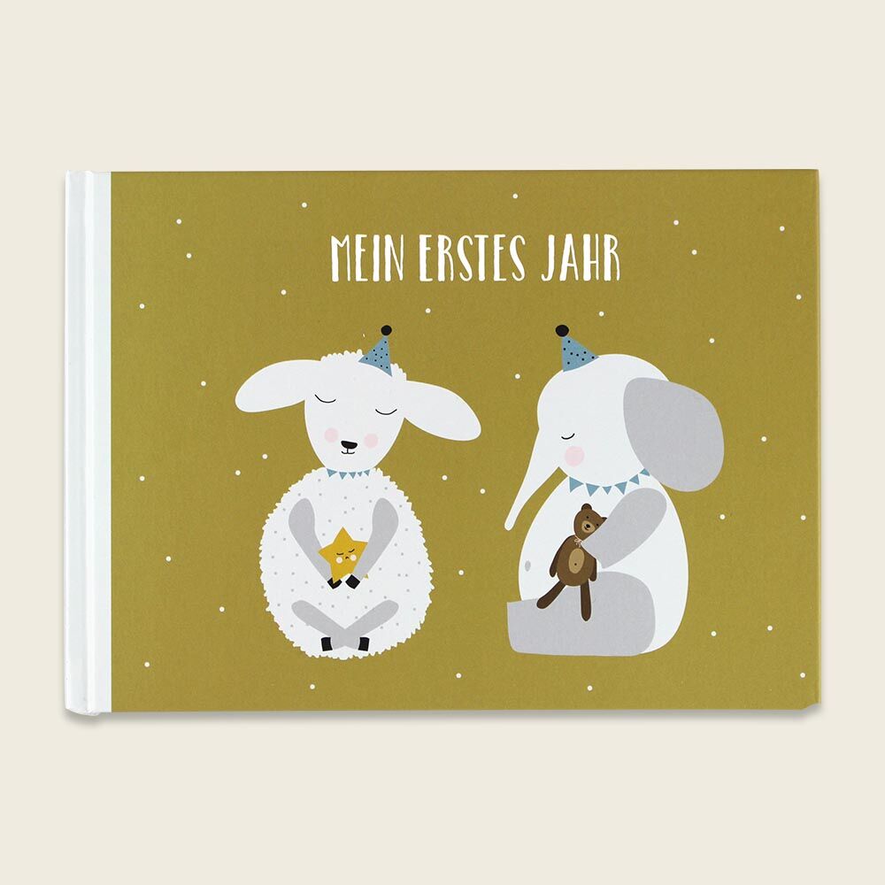 6076_Erstes_Jahr_HC_1000x1000 Erinnerungsbuch "Mein erstes Jahr" (Lamm & Elefant) – Bild 1