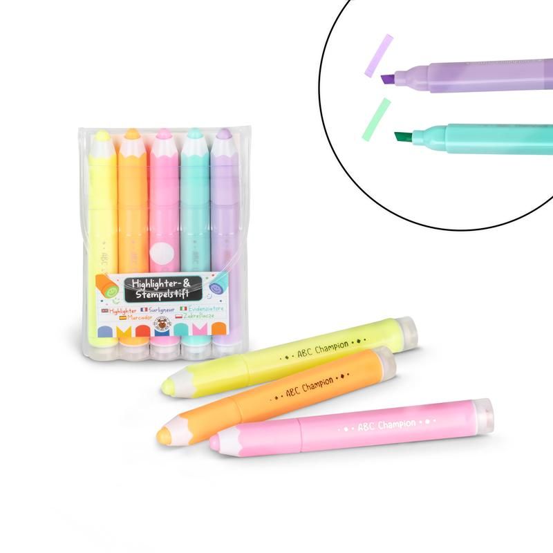 962171_b_ABC_Champions_Highlighter Highlighter & Stempelstift "ABC Champions" – Bild 1