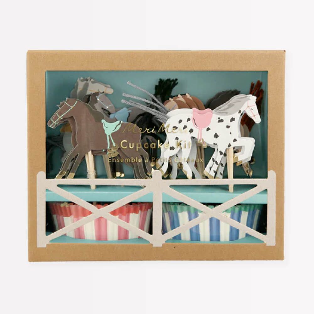 horse_cupcakes_merimeri1 Pferde Cupcake-Kit von Meri Meri – Bild 1