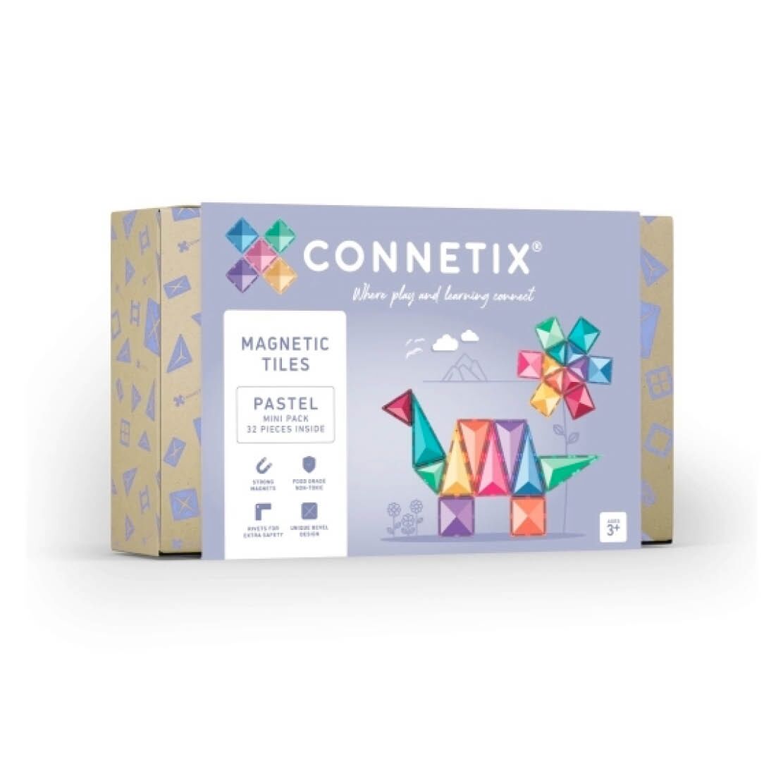 F4K_Juli_24_djeco_moulin_connetix16 Magnetbausteine "Pastel Mini Pack" (32 Teile) – Bild 1