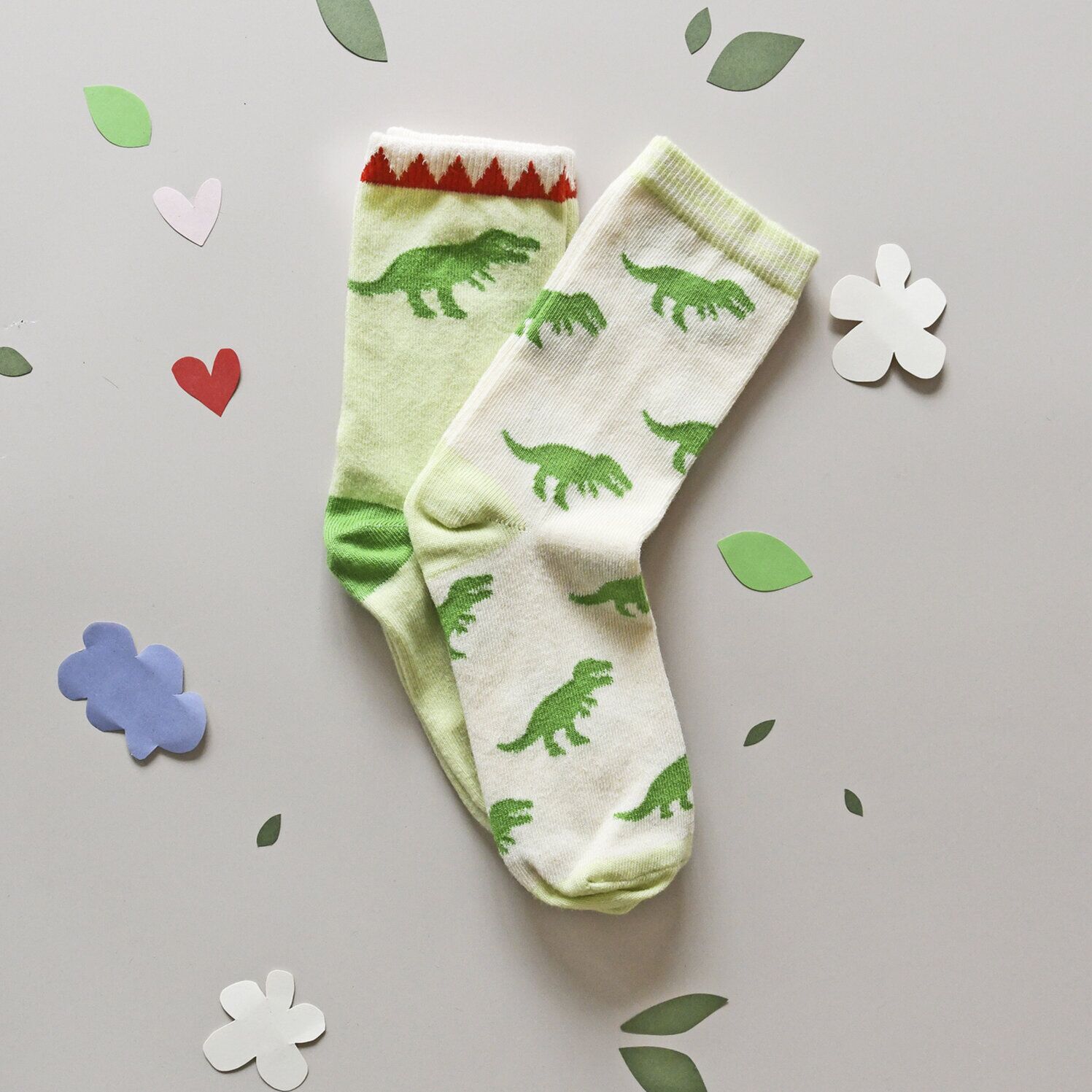 Dinosaur_Flat-wpq5mk9n Socken "T-Rex" (2er Packung) – Bild 1