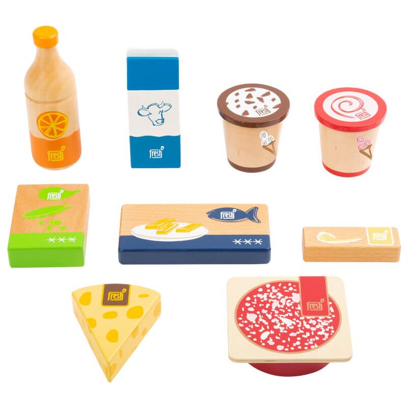 11441_legler_small_foot_design_pos_tiefkuehl_kuehlschrank_set_b Gefrier- & Kühlwaren Set "Fresh" – Bild 1