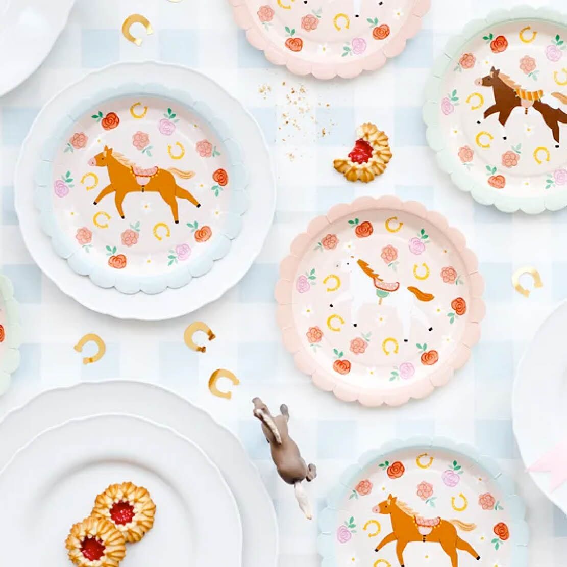 partydeco_einhorn_unicorn_pferde42 Pferde Pappteller – Bild 1
