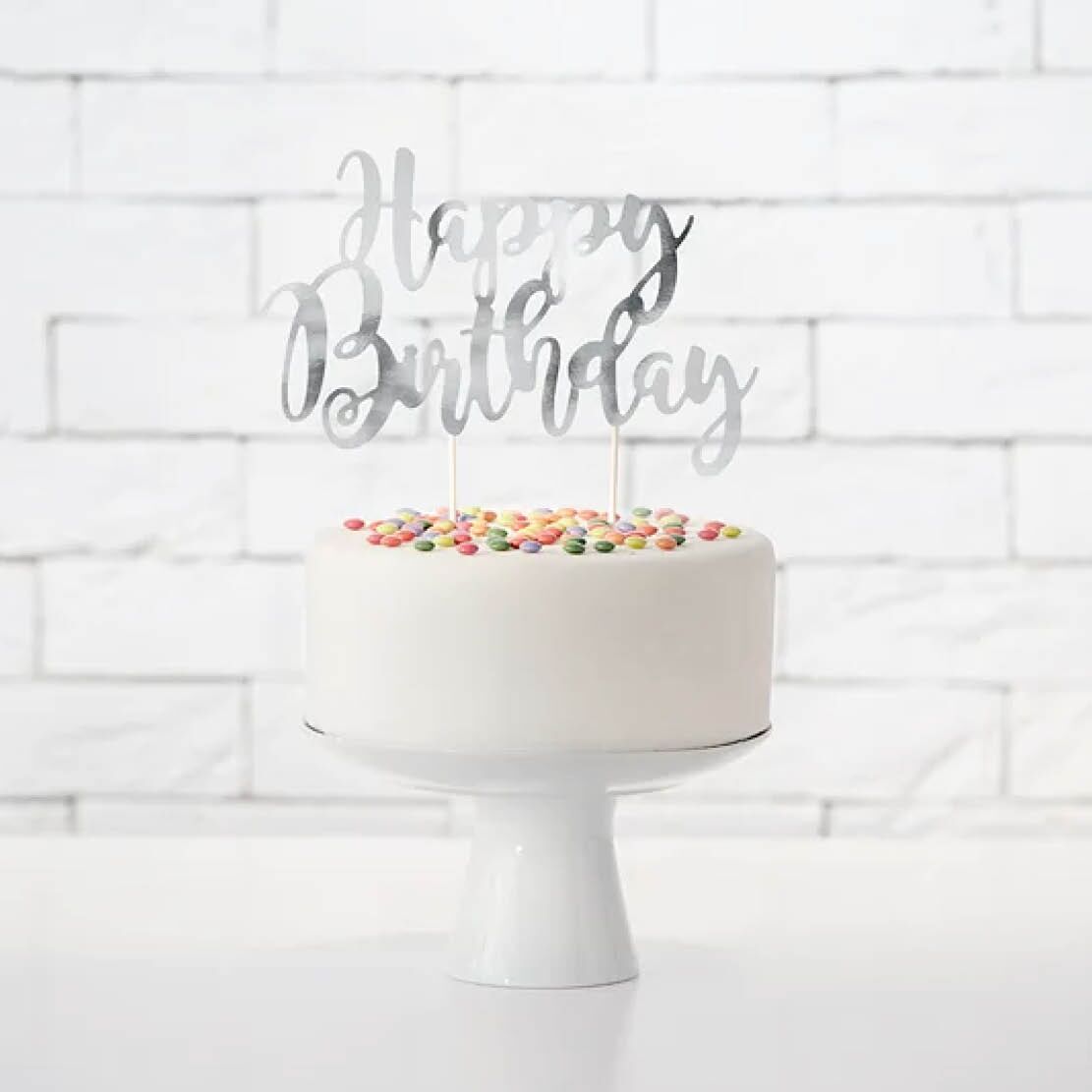 partydeco_einhorn_unicorn_pferde50 Kuchen Topper Happy Birthday – Bild 1