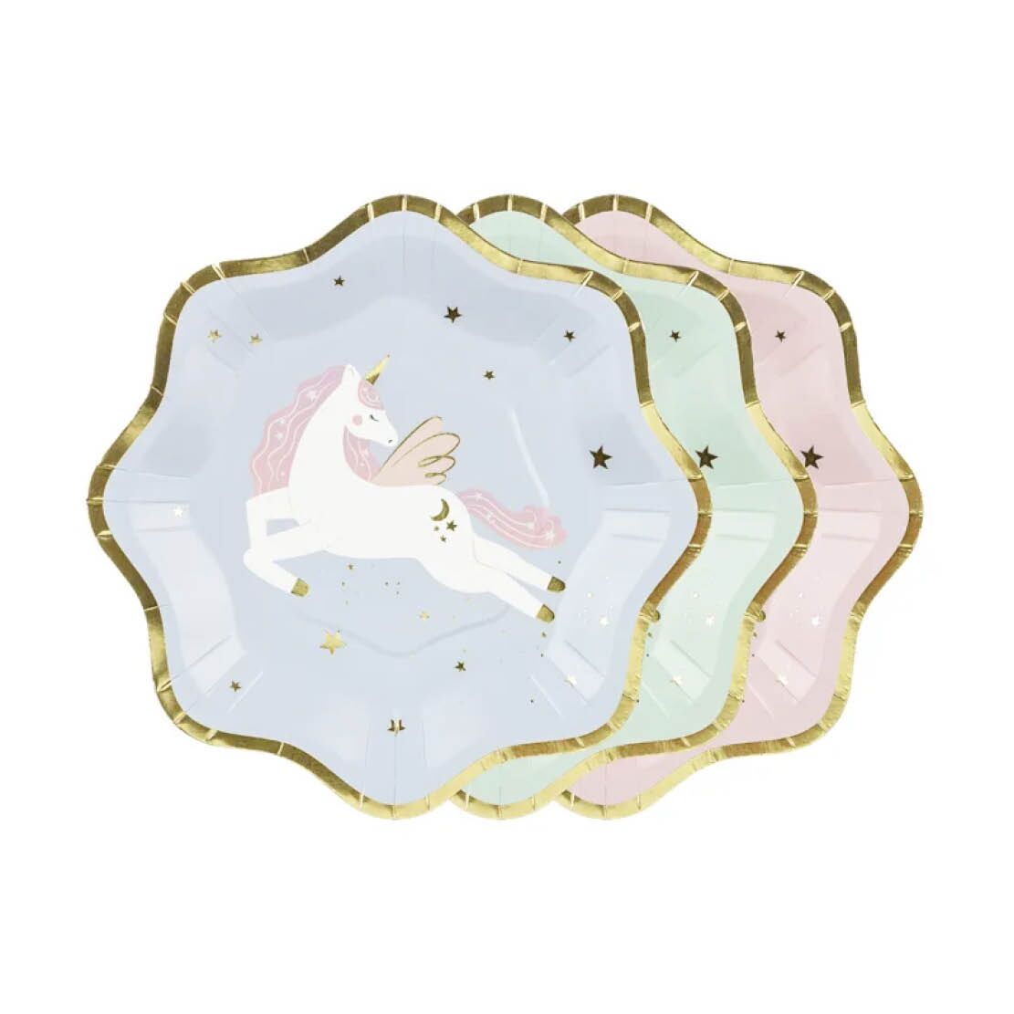 partydeco_einhorn_unicorn_pferde75 Einhorn Pappteller – Bild 1