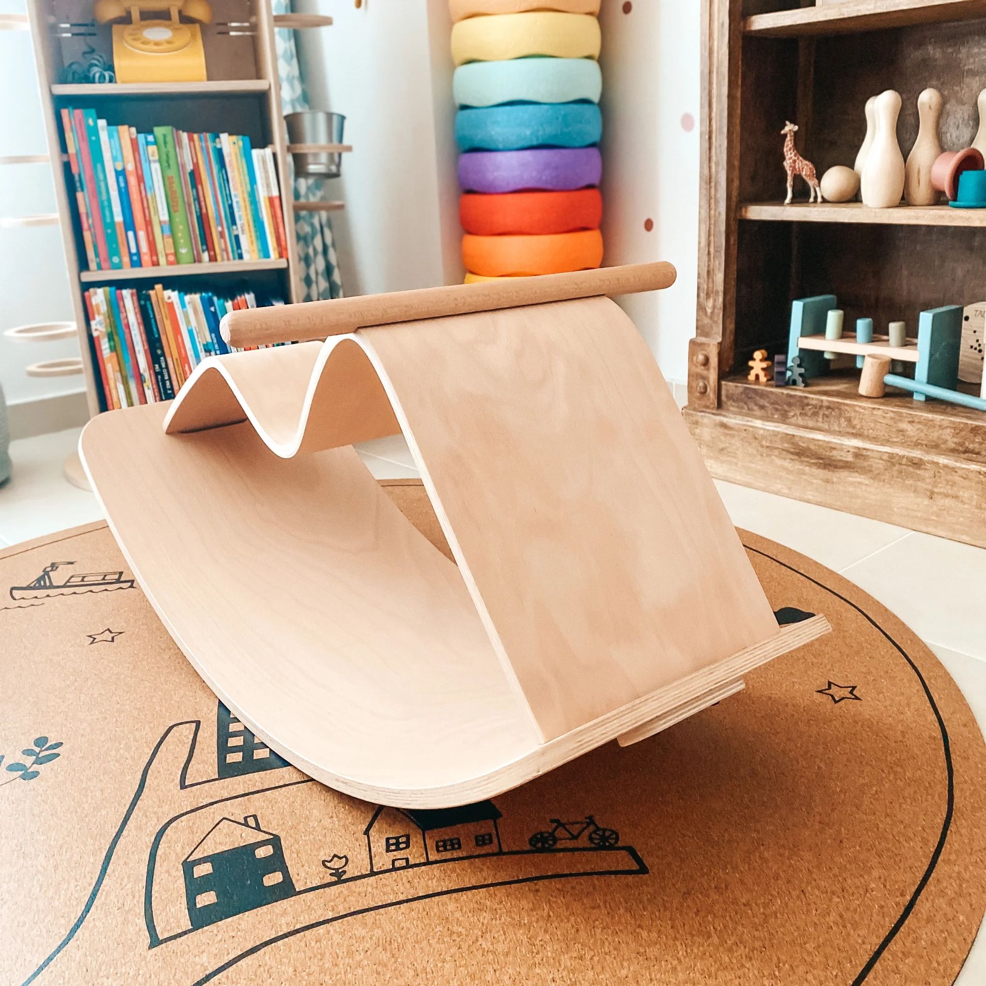 RockingHorsebyCurveLab-woodentoys_2100x Spar Set Balance Board Perfect Arc & Rocking Horse – Bild 1