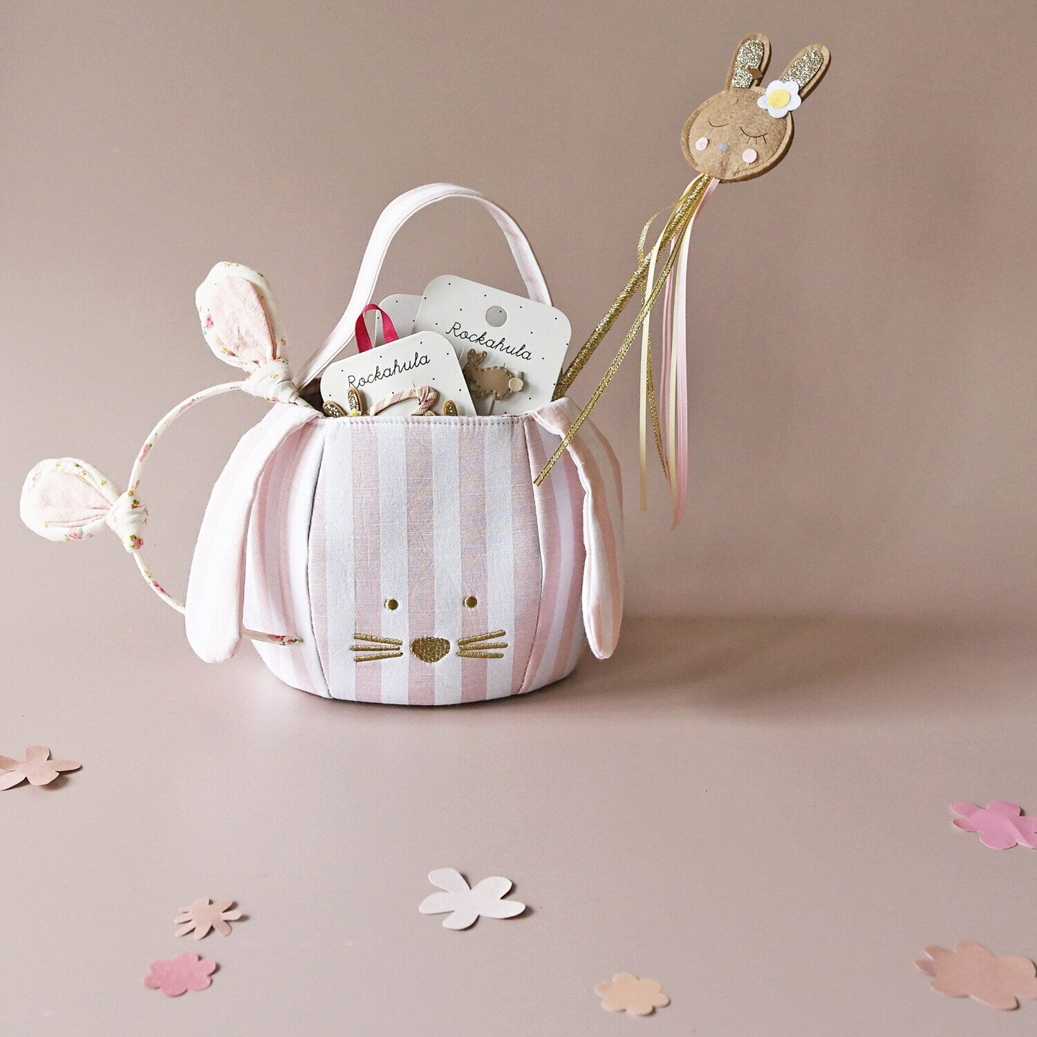 Stripy Bunny Bucket Bag 2 Korb Tasche "Stripy Bunny" – Bild 1