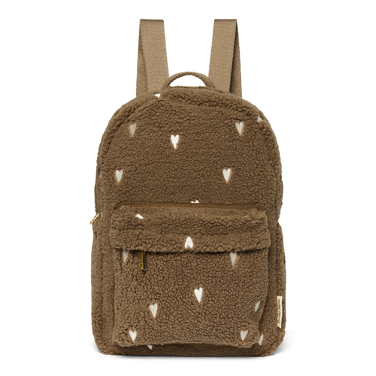 StudioNoos_20240816_05 Teddy Midi Backpack mit Fronttasche (braun mit Herzen) – Bild 1