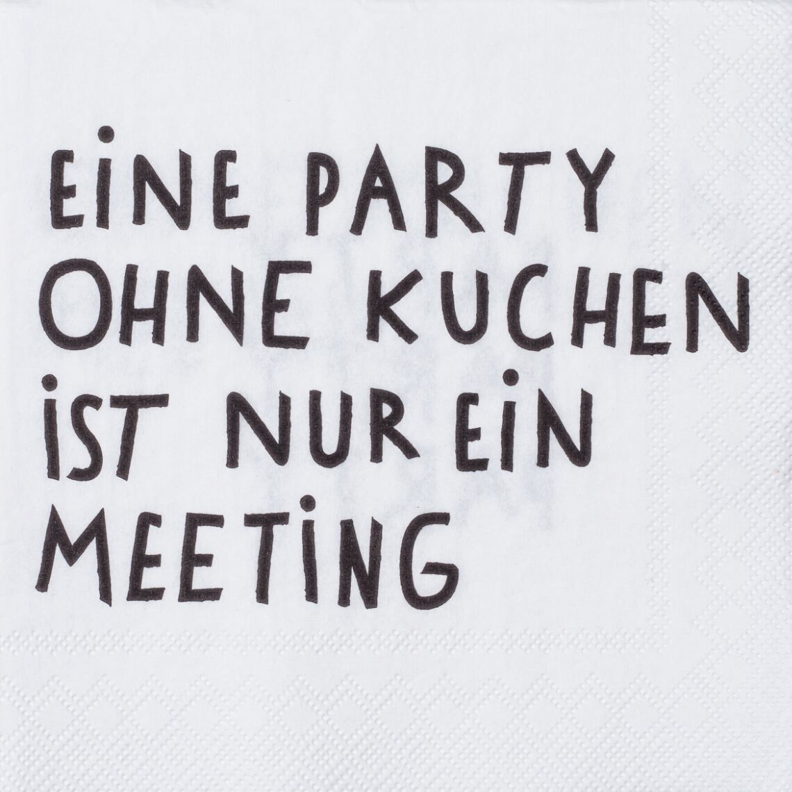 Cocktailserviette0016708 Cocktailservietten "Einmal Party ohne Kuchen" – Bild 1