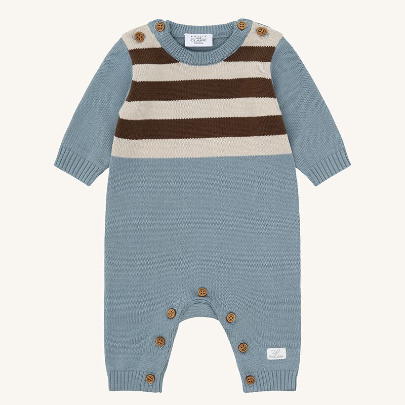354-35143-3140 HCMill Knit play Jumpsuit (Iron Blue) – Bild 1