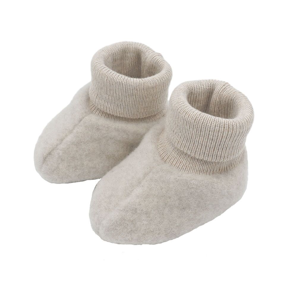 552061435000010 Babyschuhe, Wollfleece (düne) – Bild 1