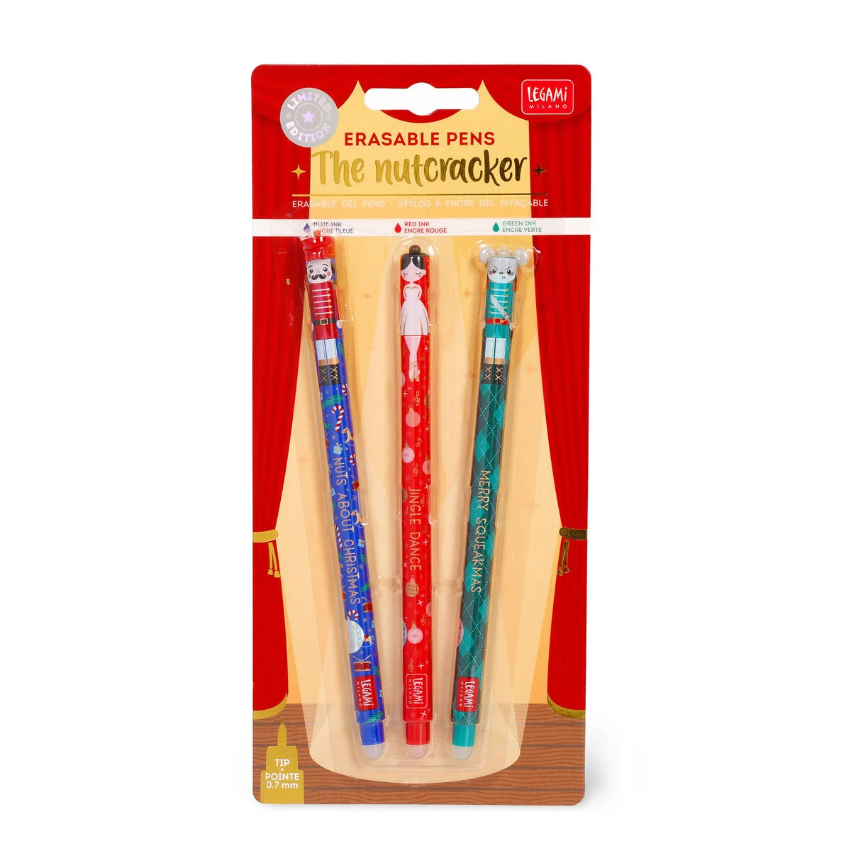 Gelpens_Nutcracker9 Löschbare Gelstifte "The Nutcracker" (3er-Set) – Bild 1
