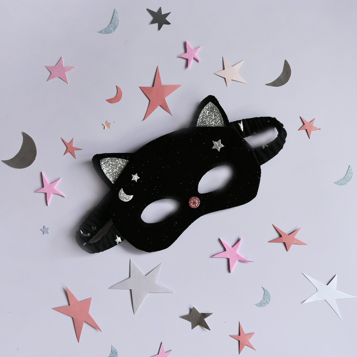 Velvet Black Cat Mask 2 Samtmaske Schwarze Katze von Rockahula – Bild 1