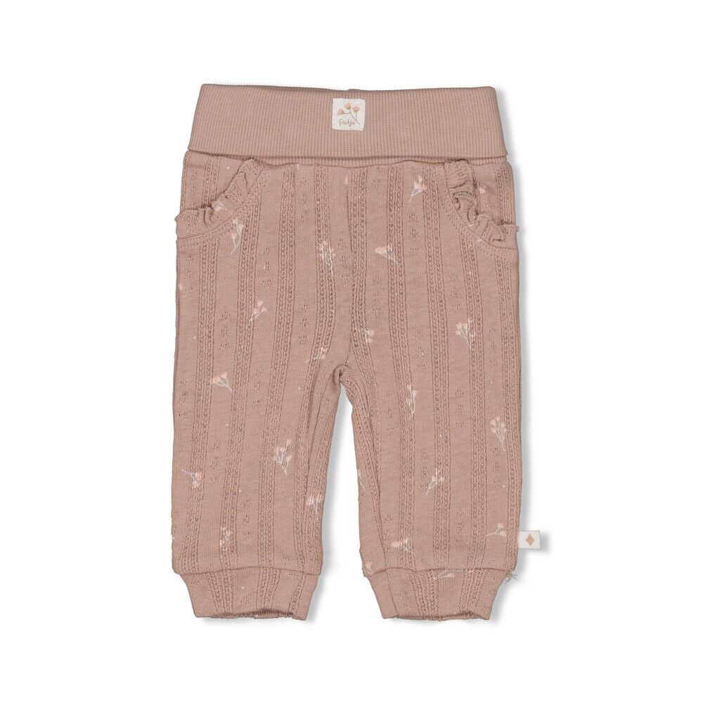 S2615_52202500_710_1 Gerippte Hose Pointelle AOP - Delicate Flower (Taupe) – Bild 1