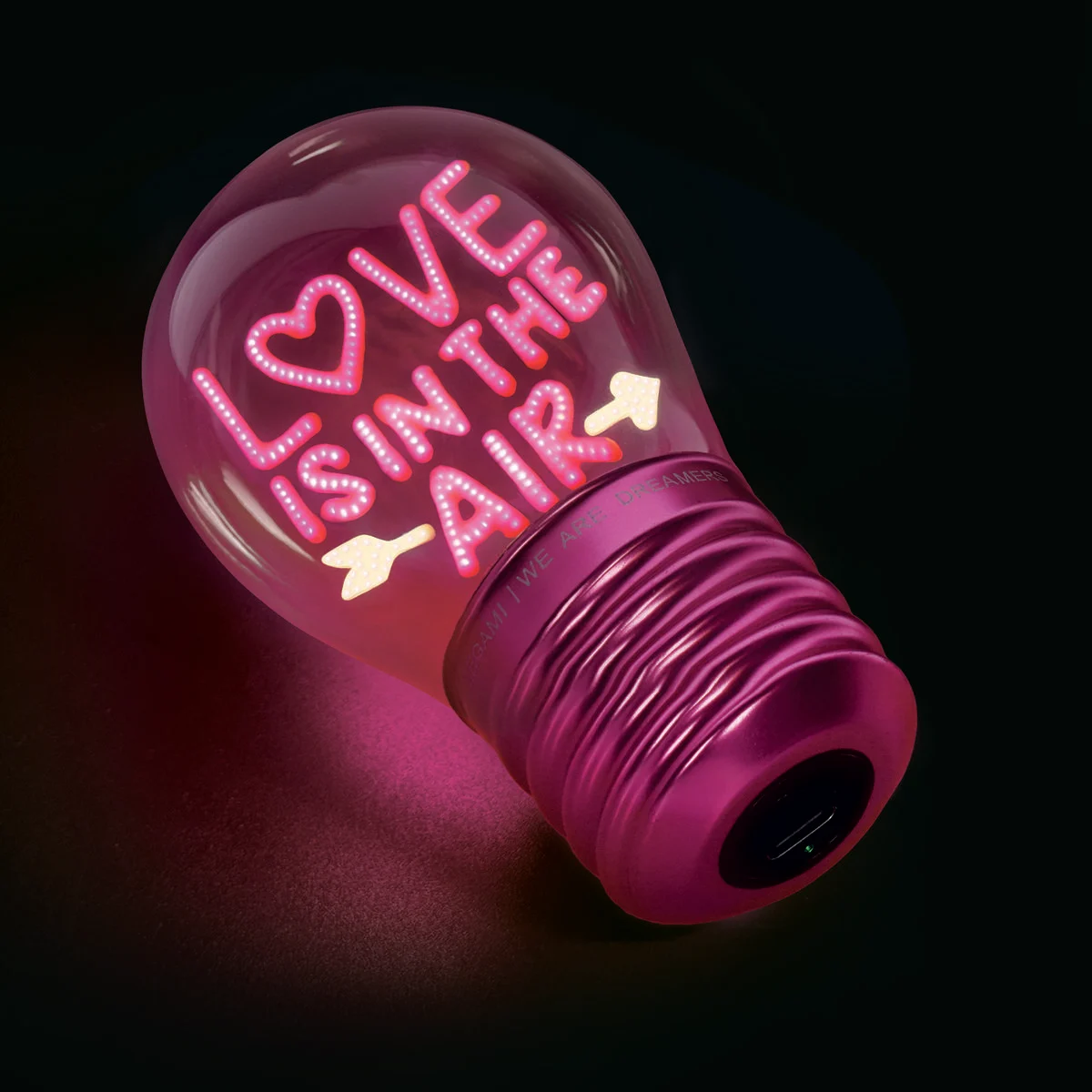 bulb_fiction_love_is_in_the_air Deko Tischlampe in Glühbirnenform "Love is in the Air" – Bild 1