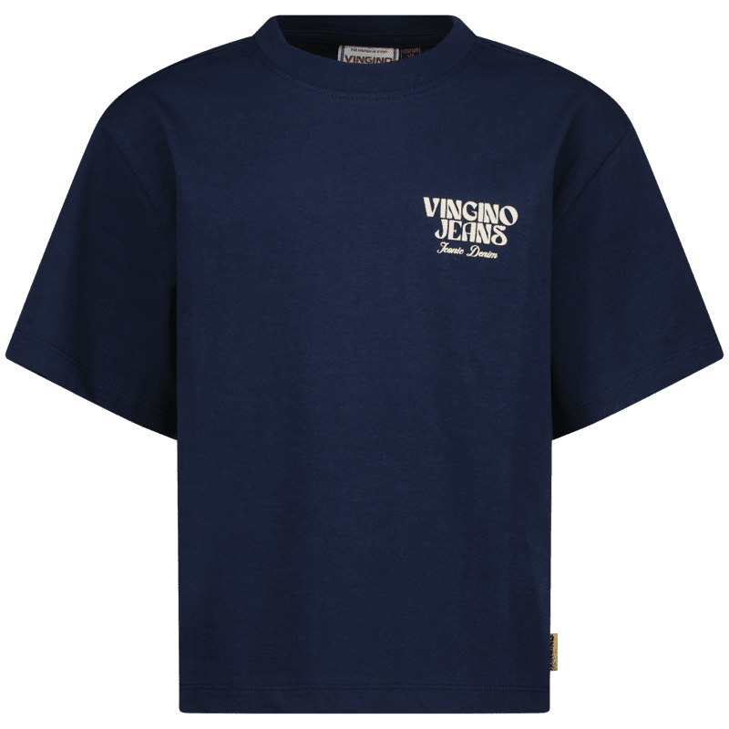 SS26KG300079_Icon-logo tee_Dark Blue_FRONT T-Shirt Icon-logo tee, Dark Blue von Vingino – Bild 1