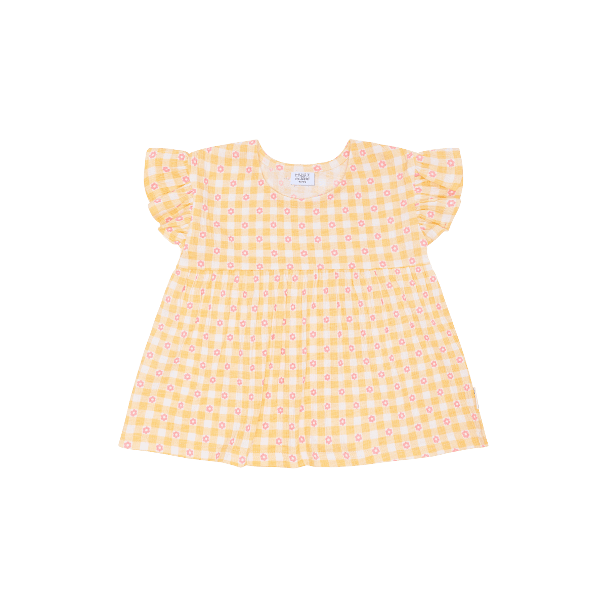 12494_1 HCAlma Flower Check T-Shirt Short sleeved (Nectar) – Bild 1