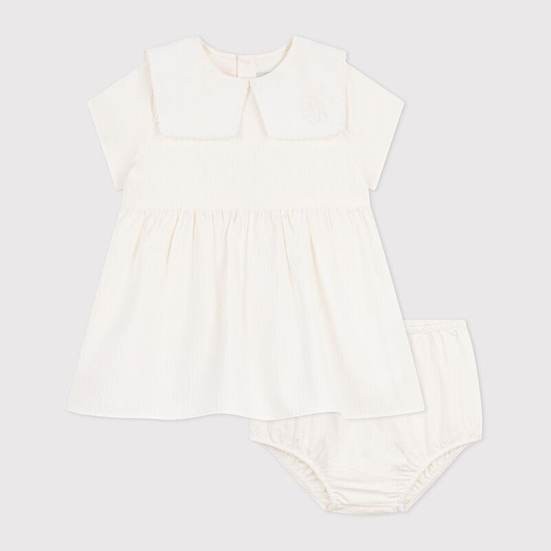 Kleid & Bloomer Hose (Marshmallow) von Petit Bateau – Bild 1