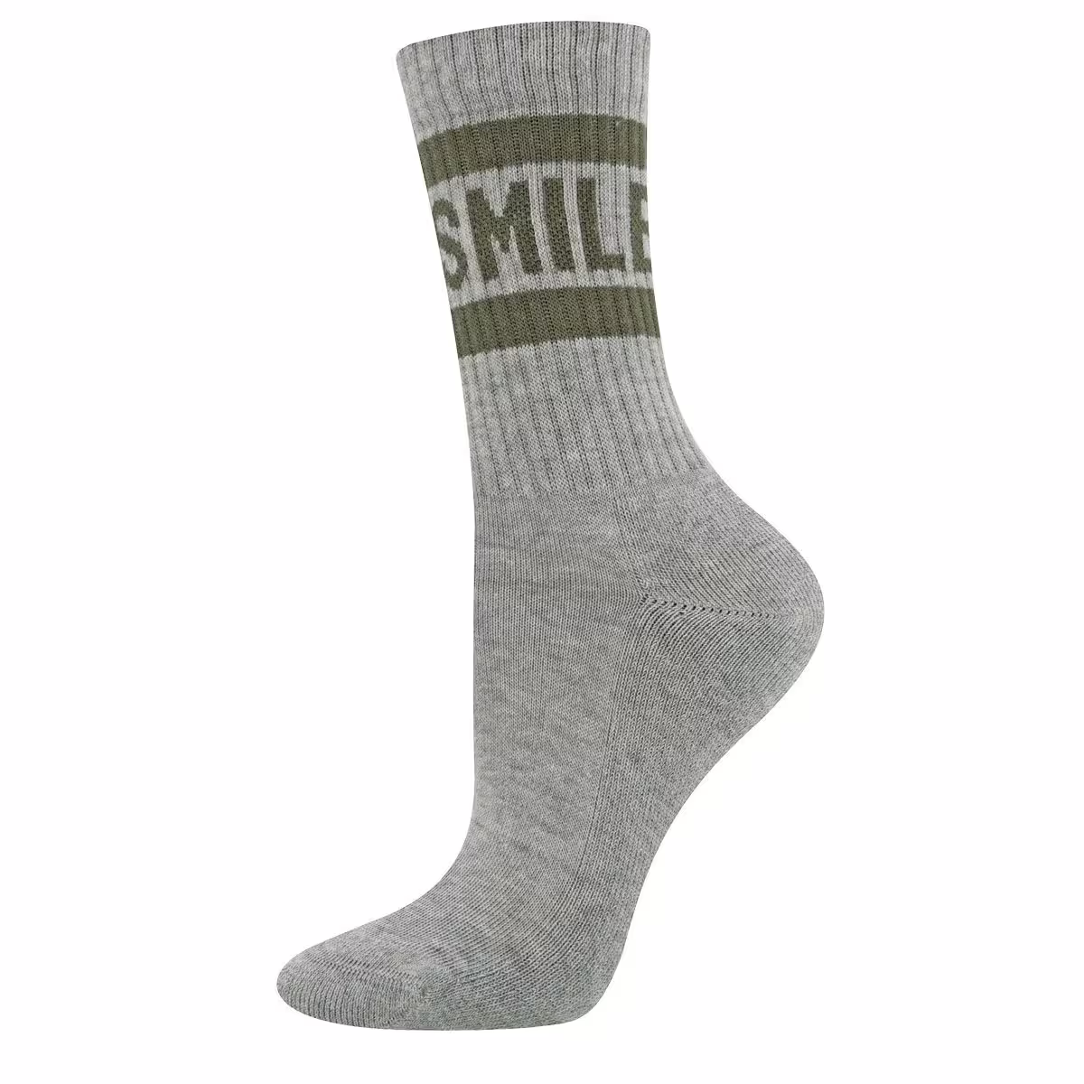 Tennissocken GOTS Smile (sweater grau mel) – Bild 1
