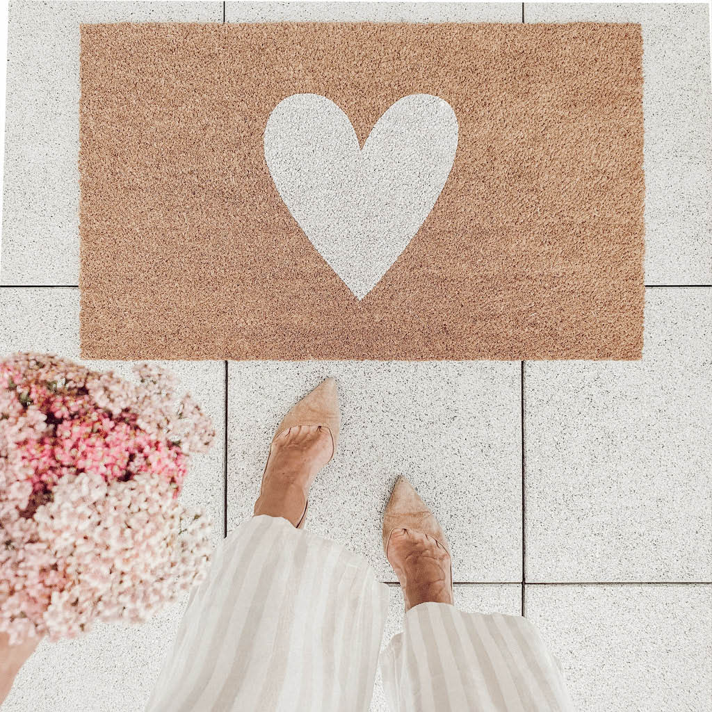 Fußmatte "Herz" (Kokos) – Bild 1